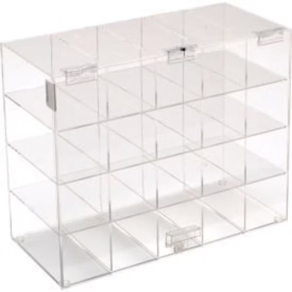 Horizon Mfg. Safety Glass Holder With Door, 5203, Holds 20 Glasses, 6-3/4"L, Horizon Mfg, Mfr#: 5203