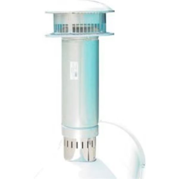 Heat Wagon Long Round Flue Stack W/ 6" Dia. Rain Cap 18"L, Silver, Heat Wagon, Mfr#: EF1