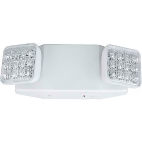 Compass Lighting LED Emergency Light w/Remote Cap, Square Heads, White, Damp location, Hubbell Lighting, Mfr#: CU2RCSQ
