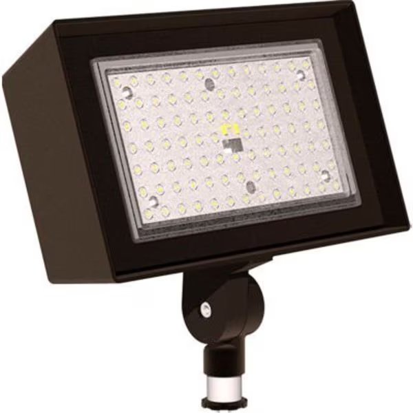 Hubbell Outdoor Ratio Dusk-to-Dawn LED Floodlight, 4800L, 34W, 50K, Wide Dist, Knuckle Mt, 120-277v, Hubbell Lighting, Mfr#: RFL3-40-5K-PC
