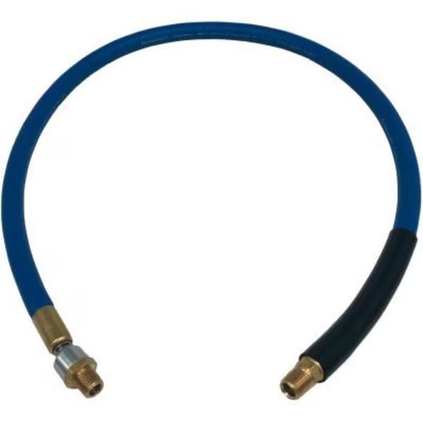 Alliance Hose Thermoplastic Snubber Hose 3/8" x 24" With 1/4" Male & Male Swivel, Alliance Hose & Rubber Co, Mfr#: F503830-02-MMS
