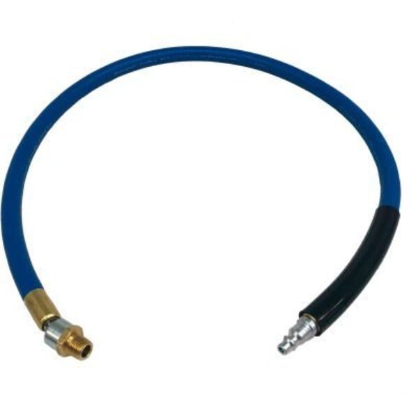 Alliance Hose Thermoplastic Snubber Hose 1/2" x 24" With 3/8" Male Swivel by Plug, Alliance Hose & Rubber Co, Mfr#: F505030-02-06MSP