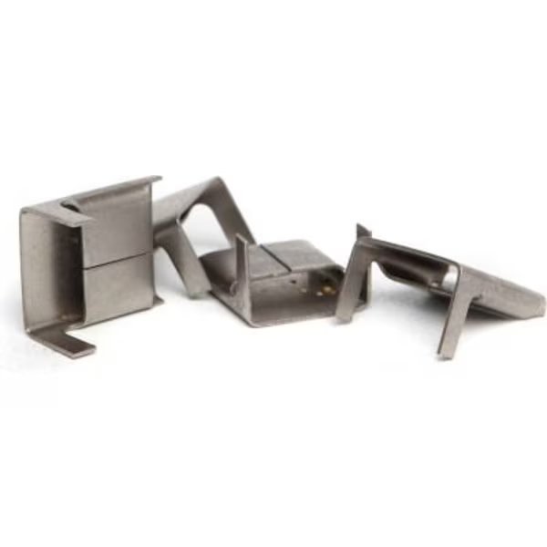 Independent Metal Strap Stainless Steel Wing Seals, 3/4" Strap Width, Silver, Pack of 100, Independent Metal Strap Co., Mfr#: 06-SS