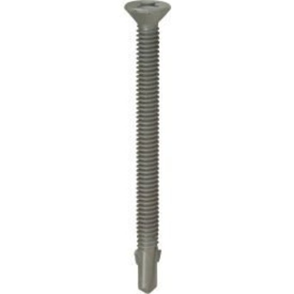 Self-Drilling Screw, #10 x 1-7/16 in, Steel Flat Head Phillips Drive, Itw, Mfr#: 21380
