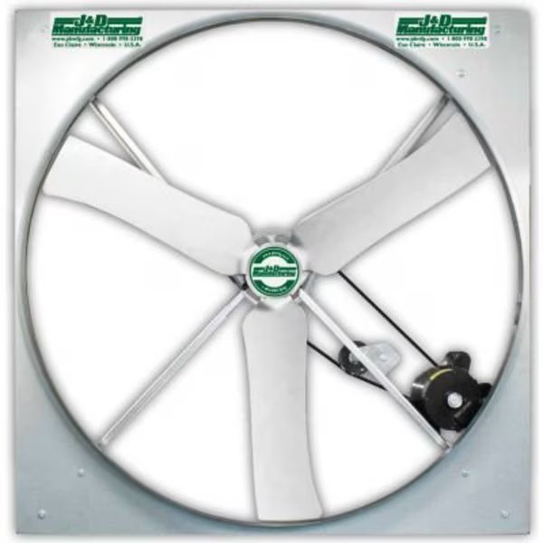J&D 50" Panel Fan - Belt Drive - 230V - 1HP - 1PH - 22,700 / 15,200 CFM, J & D Mfg, Mfr#: VPX50GV31012