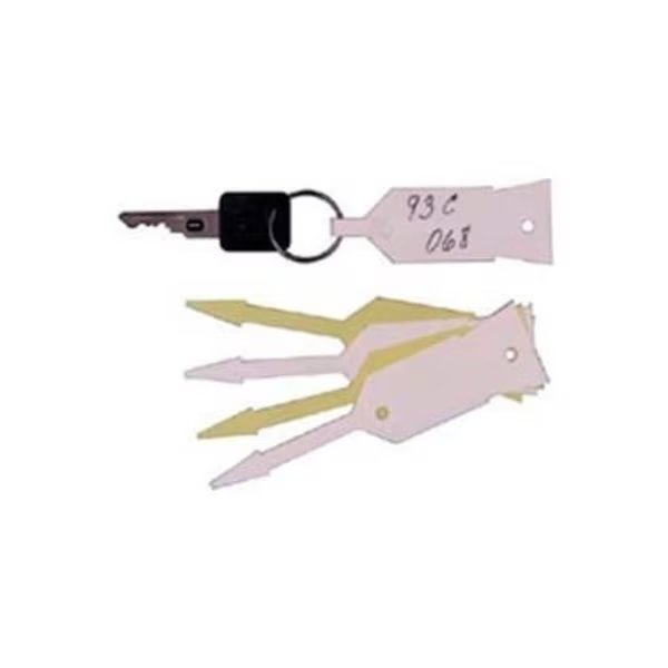John Dow Plastic Key Tags, White - 1000 Tags/Pack - 086W, Johndow Industries, Mfr#: 086W