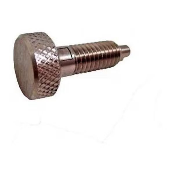 Knurled Retractable Plunger w/ Lock-Out SS Body SS Nose 1x4lbs Pressure 1/4-20 Thread, J.W. Winco, Mfr#: 3TLH1