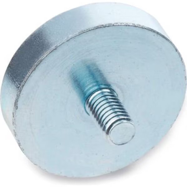 J.W. Winco Retaining Magnet Assembly Disc-Shaped w/ Threaded Stud - .98" Dia, Steel, J.W. Winco, Mfr#: 50.3-HF-25-M4