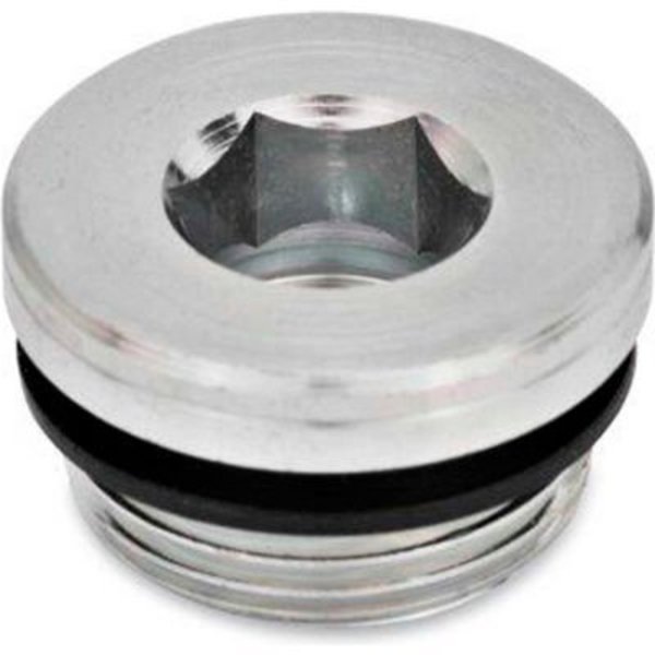 J.W. Winco GN 749 Threaded Pipe Plugs, Steel, Zinc Plated, w/ NBR Synthetic Rubber Seal, M 22 x 1.5, J.W. Winco, Mfr#: 749-M22X1.5-A