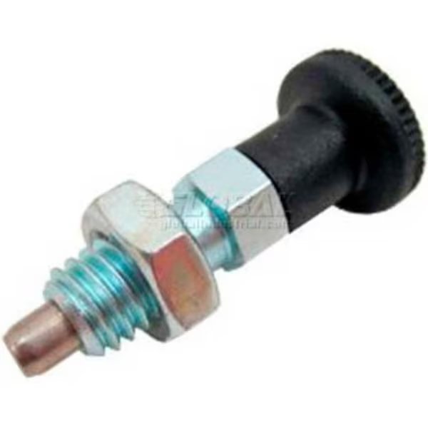 J.W. Winco GN717 Indexing Plunger w/ Knob Zinc 5.0x24.0N Pressure M8x1.25 Thread 5x5mm Pin, J.W. Winco, Mfr#: 717-5-M8-B-ST