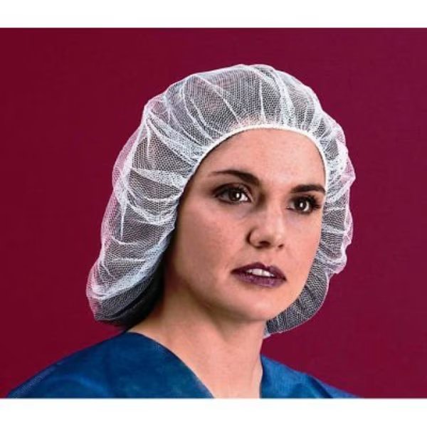 Nylon Hairnet, Honeycomb, 1/16" Hole, 100% Latex Free, Blue, 21", 100/Bag, Keystone Safety, Mfr#: 109HPI-21-BL-1BG