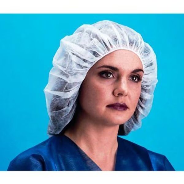 Lightweight Polypropylene Bouffant Cap, 100% Latex Free, Red 21", 100/Bag, 10 Bags/Case, Keystone Safety, Mfr#: 110NWI-10-21-RED
