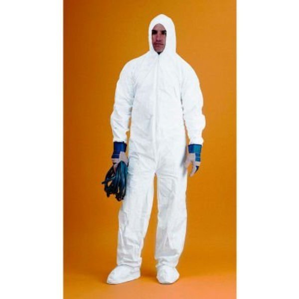 KeyGuard® Coverall/Bunny Suit, Attached Hood & Boots, Zipper Front, White, M, 25/Case, Keystone Safety, Mfr#: CVL-KG-B-MD
