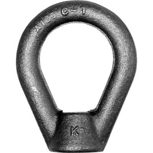 Oval Eye Nut, 3/8"-16 Thread Size, 5/8 in Thread Lg, Steel, Zinc Plated, Ken Forging, Mfr#: EN-3-2H-ZN