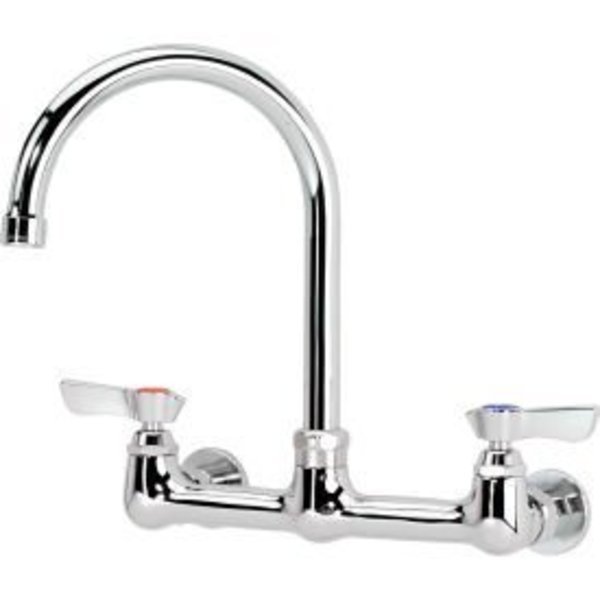 Krowne 12-801L - Commercial Series 8" Center Wall Mount Faucet, 6" Gooseneck, Krowne, Mfr#: 12-801L