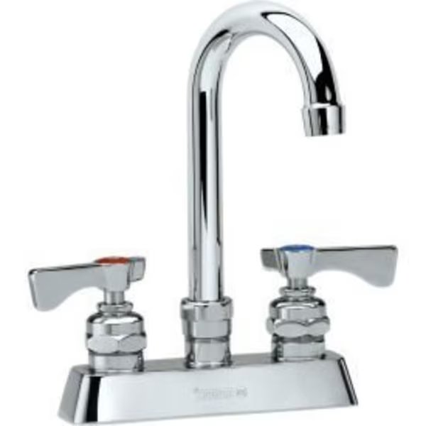Krowne 15-301L - Royal Series 4" Center Deck Mount Faucet, 6" Gooseneck Spout, Krowne, Mfr#: 15-301L
