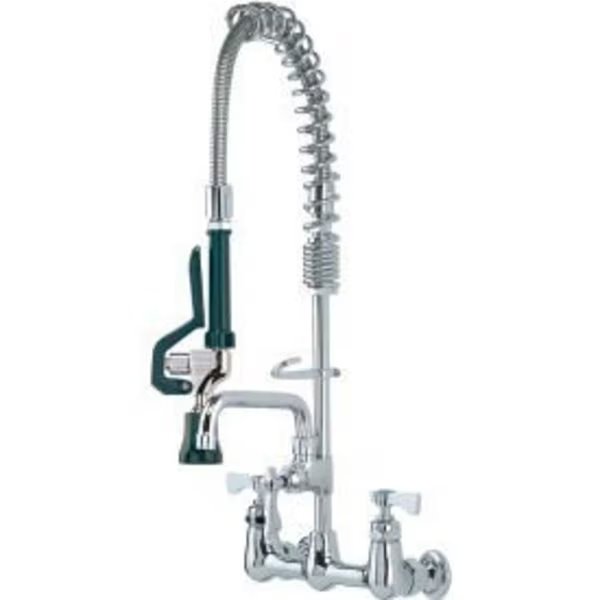 Krowne 18-708L - Royal Series 8" Space Saver Pre-Rinse w/ Faucet, 8" Spout, Wall Mount Low Lead, Krowne, Mfr#: 18-708L