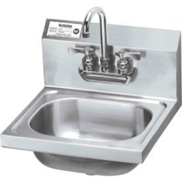 Krowne®® HS-22 16" Wide Hand Sink With Heavy Duty Faucet, Wrist Handles, Krowne, Mfr#: HS-22