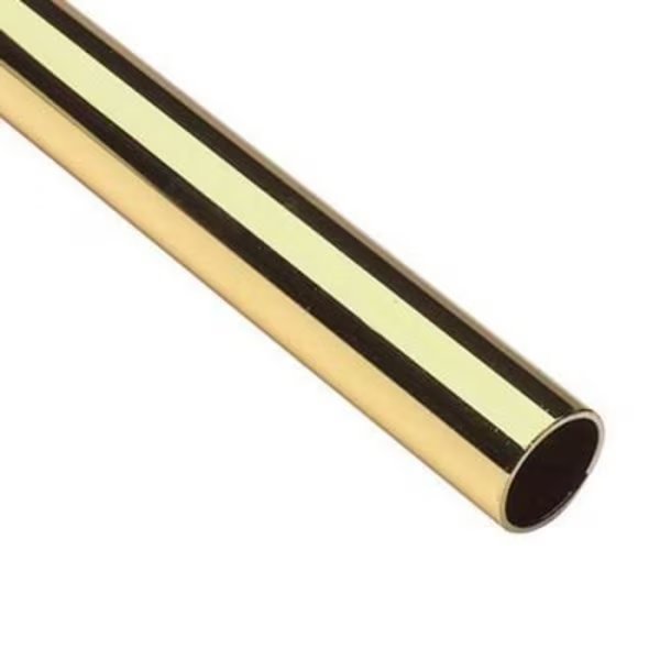 , Tube, 2" x .050" x 8', Polished Brass, Lavi Industries, Mfr#: 00-A120W/8