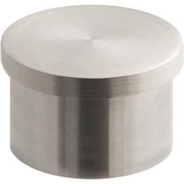 , End Cap, Flush, for 1" Tubing, Satin Stainless Steel, Lavi Industries, Mfr#: 44-600/1