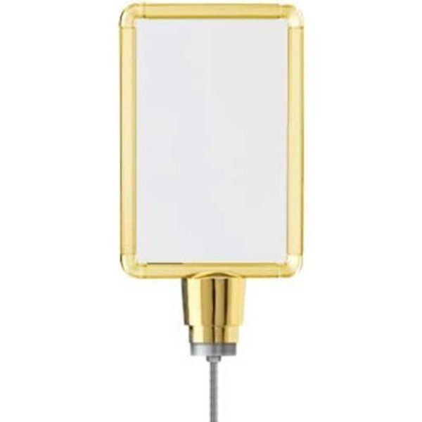 , Vertical Drum Top Post Sign Frame, , 7" X 11", Gold, Lavi Industries, Mfr#: 50-1130DV/GD