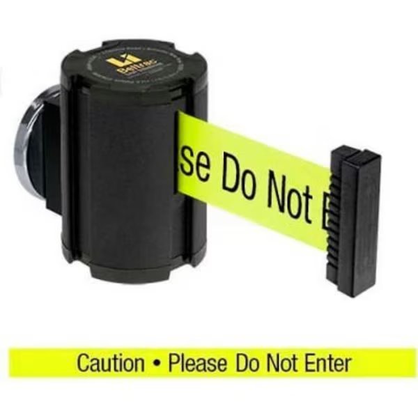 Lavi Industries Magnetic Retractable Belt Barrier, Black Wrinkle W/13' Neon Yellow "Caution" Belt, Lavi Industries, Mfr#: 50-41300MG/WB/FY/S6