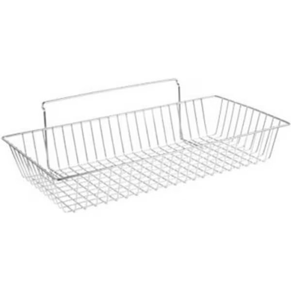 Lavi Industries, Slat Wall Large Basket, 808681, 24" x 12" x 4", Chrome, Lavi Industries, Mfr#: 808681