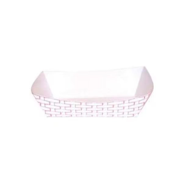 Paper Food Baskets, 25 lbs. Capacity, Red/White, 500 ct, Lagasse, Mfr#: BWK 30LAG250