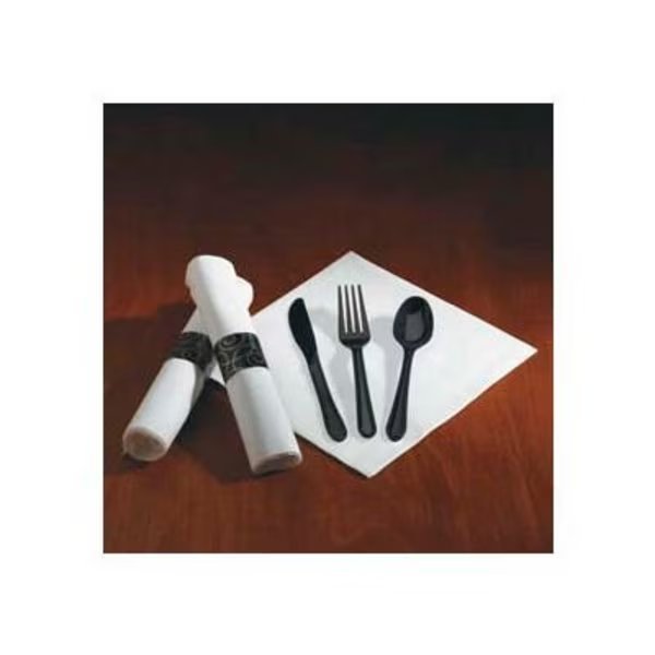 Hoffmaster¬Æ HFM119971, Caterwrap Cutlery Combo, Plastic, Black, 100/Carton, Lagasse, Mfr#: HFM 119971