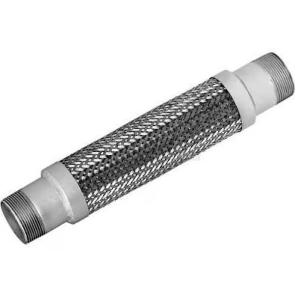 Stainless Steel Braided Hose With Threaded Nipples 1-1/2 x 9, Mason Industries, Mfr#: MN 1.5x9