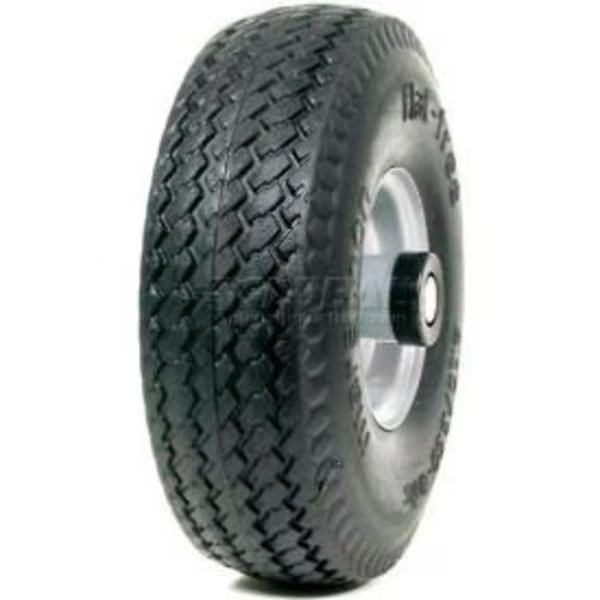 Marathon 00011 4.10/3.50-4 Hand Truck Tire Sawtooth Tread Flat Free - 2.25" Offset - 3/4" Bearings, Marathon Industries, Mfr#: 11