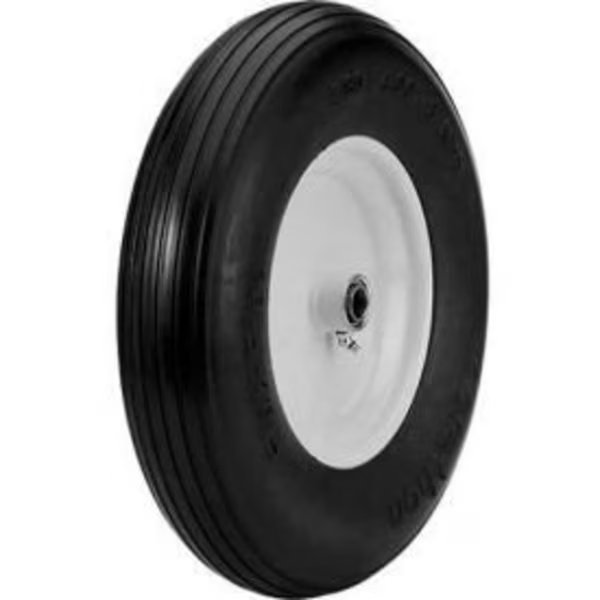 Marathon 00063 4.80/4.00-8 Ribbed Tread Flat Free Cart Tire - 3" Centered - 3/4" Bearings, Marathon Industries, Mfr#: 63