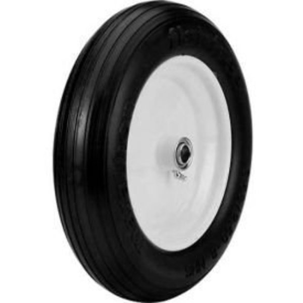 Marathon 00081 3.50/2.50-8 Flat Free Ribbed Tread - 3" Centered - 5/8" Bearings, Marathon Industries, Mfr#: 81