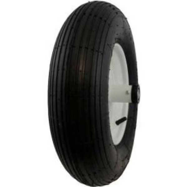 Marathon 20001 4.80/4.00-8 Pneumatic Wheelbarrow Ribbed Tread - 6" Centered Hub - 5/8" Bearing, Marathon Industries, Mfr#: 20001