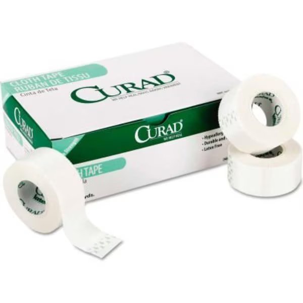 Curad® First Aid Silk Cloth Tape, 2" x 10 yds, White, 6/Pack, Medline Industries, Inc, Mfr#: MIINON270102