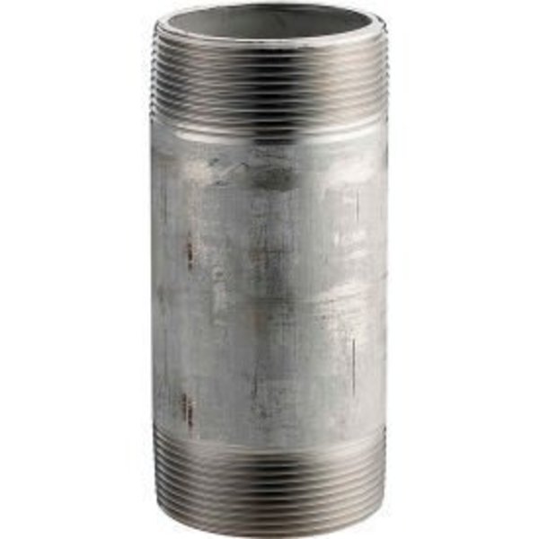 1-1/4 In. X 6 In. 304 Stainless Steel Pipe Nipple - 16168 PSI - Sch. 40 - Domestic, Merit Brass, Mfr#: 4020-600