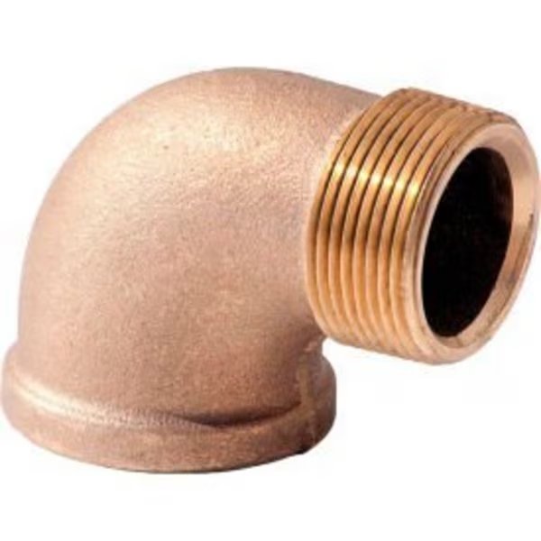 3/4 In. Lead Free Brass 90 Degree Street Elbow - MNPT X FNPT - 125 PSI - Import, Merit Brass, Mfr#: XNL103-12