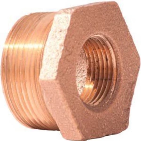 1 In. X 3/4 In. Lead Free Brass Bushing - MNPT X FNPT - 125 PSI - Import, Merit Brass, Mfr#: XNL114-1612