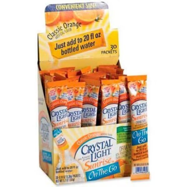 Crystal Light® On-The-Go Mix Sticks, Orange, 0.16 oz., 30/Box, Marjack, Mfr#: KRFGEN00504