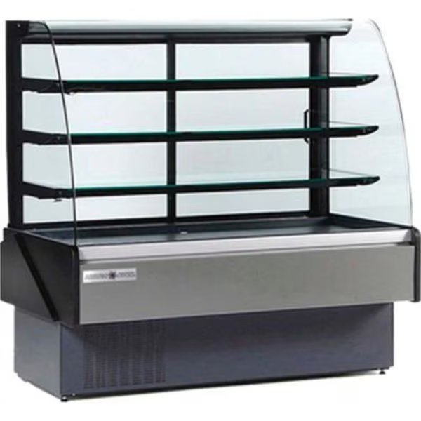 Hydra-Kool Full Service Bakery Case with Curved Glass, 77-1/2"W x 33-1/2"D x 53-3/4"H, Mvp Group, Mfr#: KBD-CG-80-S