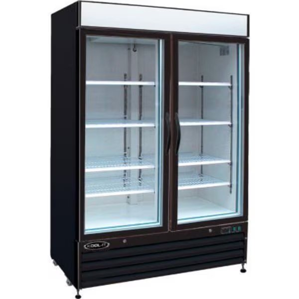 Kool-It KGF-48 - Freezer Merchandiser, 48 Cu. Ft., 2 Glass Doors, Black, 79-1/2"H x 54"W, Mvp Group Corporation, Mfr#: KGF-48