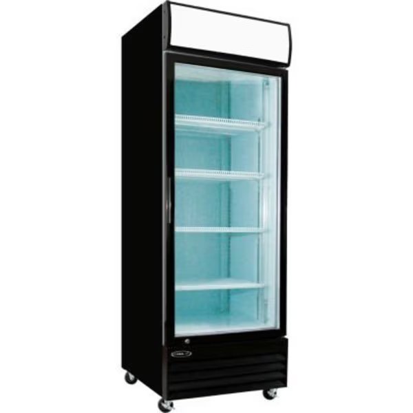 Kool-It - Refrigerated Merchandiser, 1 Glass Door, 23 Cu. Ft., Black, 81"H x 27"W, 115V, Mvp Group Corporation, Mfr#: KGM-23
