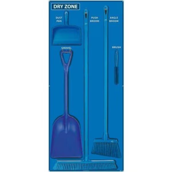 National Marker Dry Zone Shadow Board Combo Kit, Blue/Black, 68 X 30, Alum Composite Panel-, National Marker Co, Mfr#: SBK132ACP