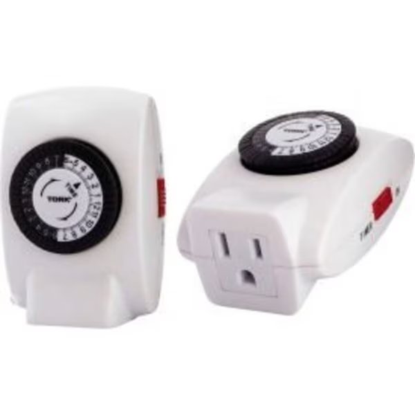 NSI TORK® 402B 24 Hour Plug-In Timer Single Grounded Outlet, 125V, Indoor, 30 Minute Tabs, Nsi Industries, Mfr#: 402B