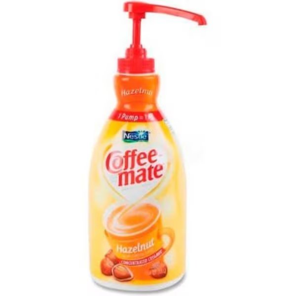 Coffee mate® Non-Dairy Liquid Pump Bottle, Hazelnut, 50.7 oz., Nestle, Mfr#: NES31831