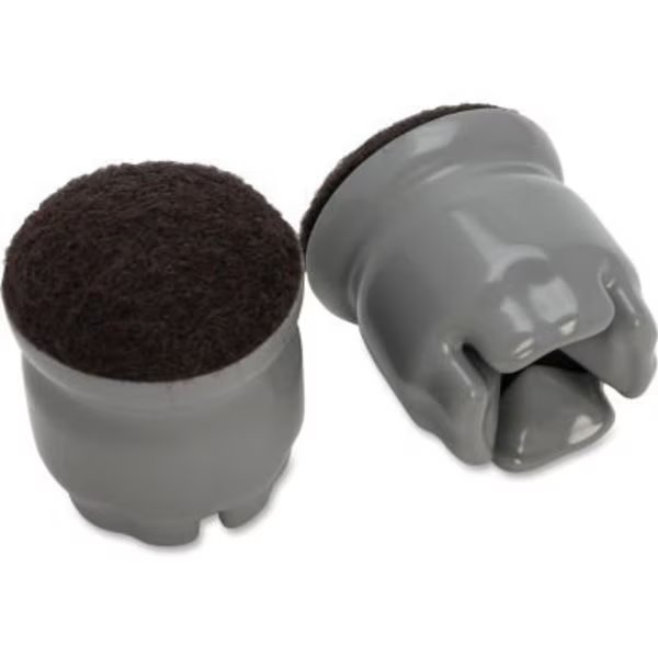 Lorell® 1.5" Slip-on Floor Savers - Gray - 8/Pack, Lorell, Mfr#: 49318