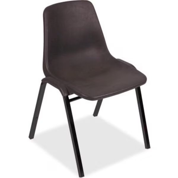 Lorell® Plastic Stacking Chairs - Black - 4/Pack, Lorell, Mfr#: 85567