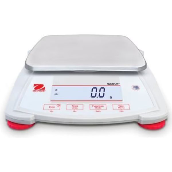Ohaus® Scout® SPX2201 Electronic Portable Balance with LCD Display, 2200g x 0.1g, Ohaus, Mfr#: 30253026