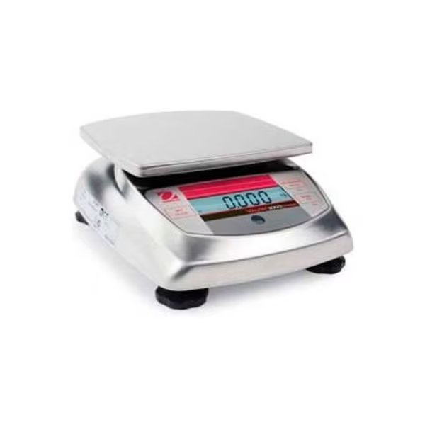 Ohaus® V31XW3 AM Compact Bench/Food Washdown Digital Scale 6.615lb x 0.005lb 5-13/16" x 6-3/16", Ohaus, Mfr#: 83998135