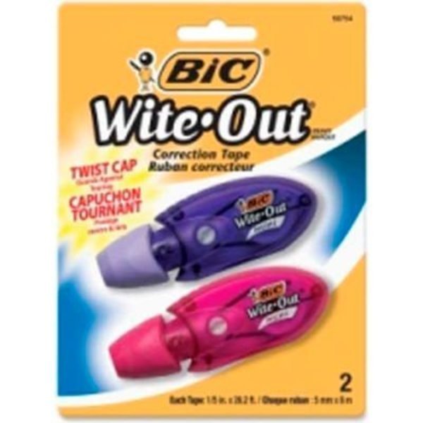 Bic® Correction Tape Mini 1/2" x 26.2' White 2 Pack, Bic, Mfr#: WOMTP21